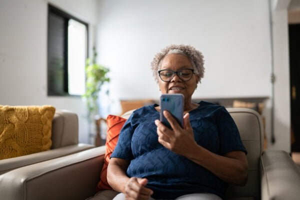 Senior woman using a mobile phone