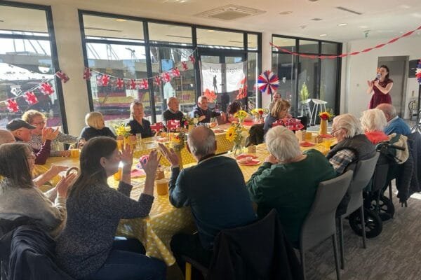 Elderly people at a golden memories session - a session to combat loneliness